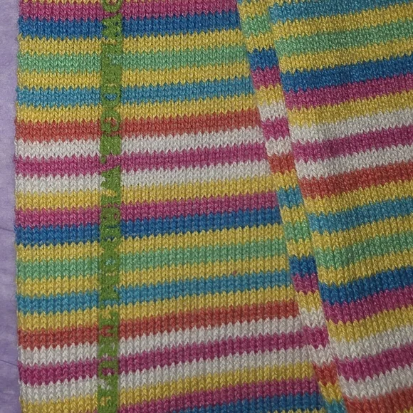 Robert Graham Multicolor Striped Crew Socks in Green, Yellow, Blue, Pink, White - Picture 7 of 7